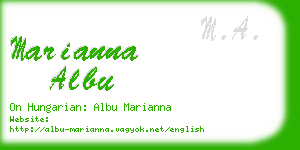 marianna albu business card